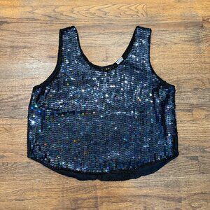 Vintage Spellbond Silk Sequin Shell Tank